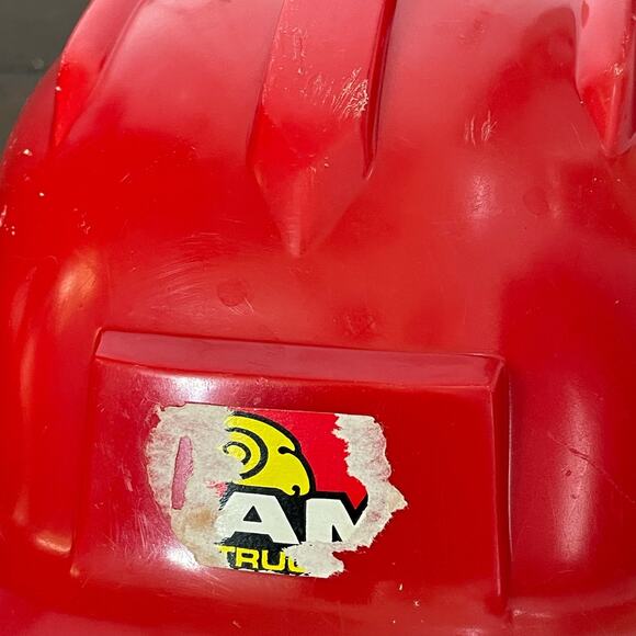 Vintage Gay Toy Red Hard Hat Ram Construction Sticker Wear Plastic Adjustable - Picture 8 of 9